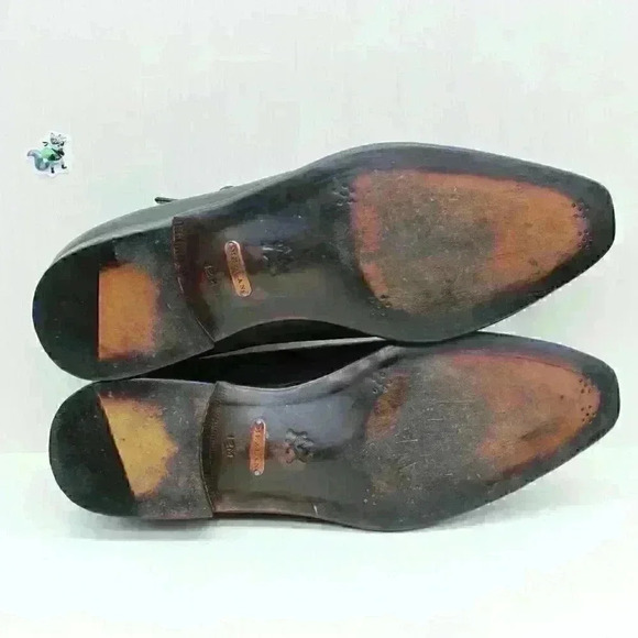 Mezlan Algar Platinum Men's Black Leather Monk Strap Loafers Shoes Size US 12 M - Picture 11 of 12